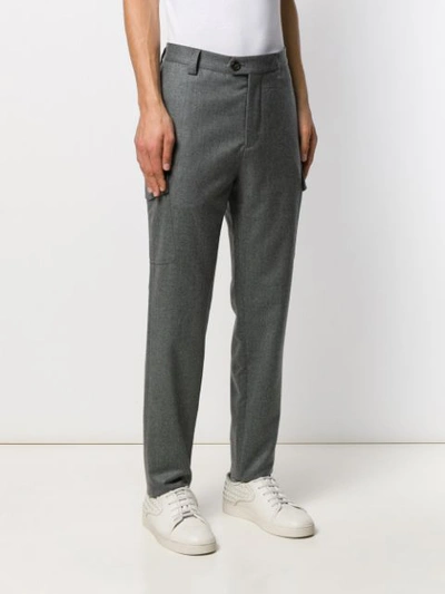 Shop Brunello Cucinelli Straight-leg Cargo Trousers In Grey