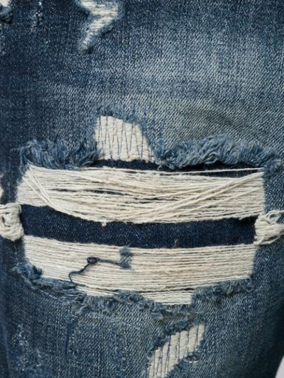 Shop Philipp Plein Jeans Im Destroyed-look - Blau In Blue