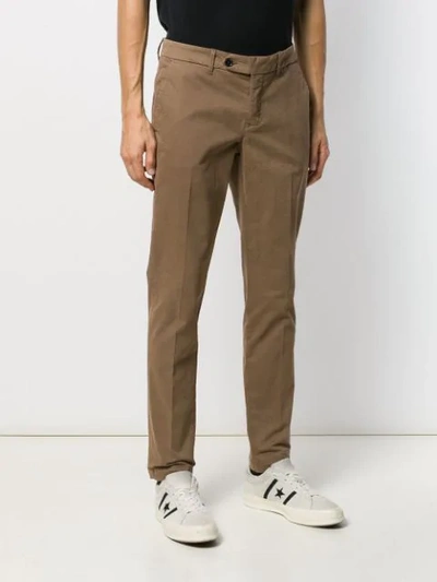 Shop Al Duca D'aosta Slim-fit Trousers In Brown