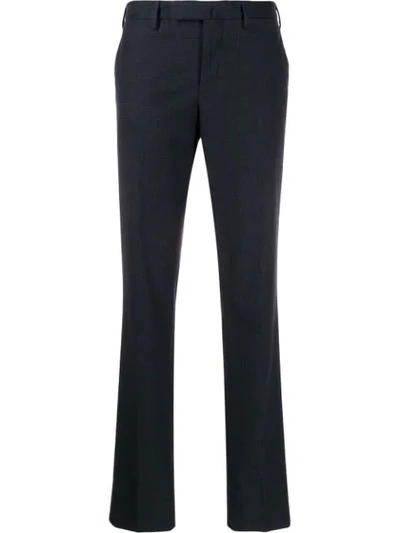 Shop Incotex Houndstooth Tailored Trousers In Blue