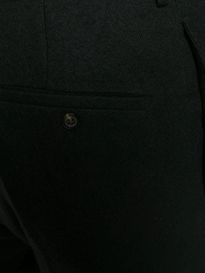 Shop Rick Owens Slim Cropped Trousers - Black