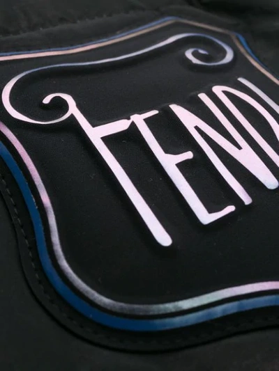 Shop Fendi Logo-patch Puffer Jacket In Black