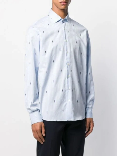 Shop Etro Woodpecker Slim-fit Shirt In Blue