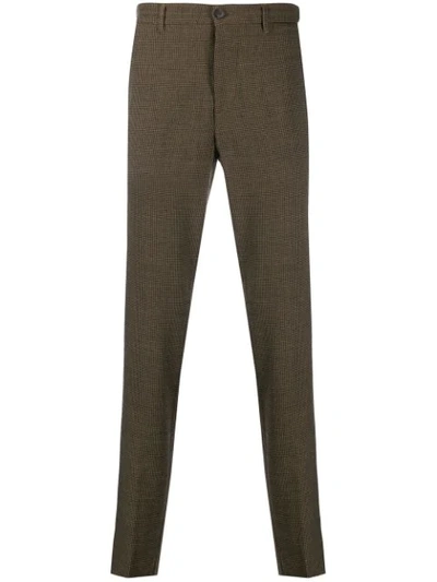 Shop Altea Slim-fit Tailored Trousers In Brown