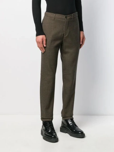 Shop Altea Slim-fit Tailored Trousers In Brown