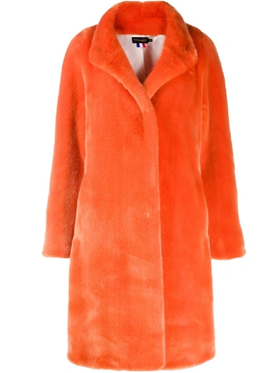 Shop La Seine & Moi Maya Coat In Orange