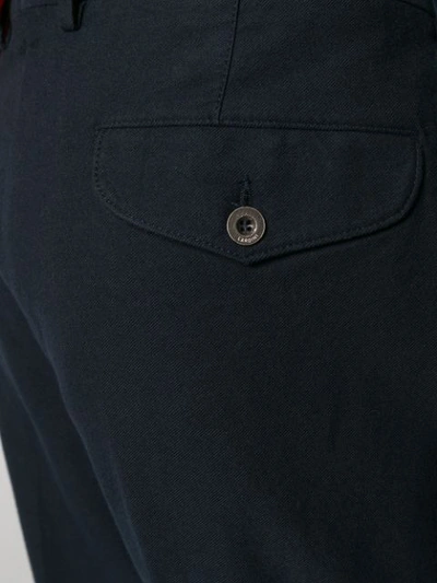 Shop Lardini Pleated Slim Fit Chinos In 850 Blu