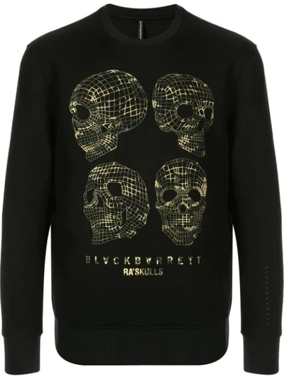 Shop Blackbarrett Skull Print Sweatshirt In Black