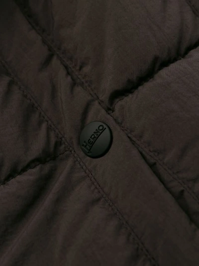 Shop Herno Reversible Zipped Jacket In Brown