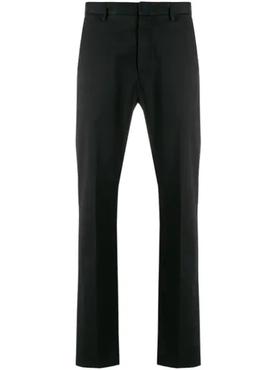Shop Z Zegna Straight-leg Tailored Trousers In Black