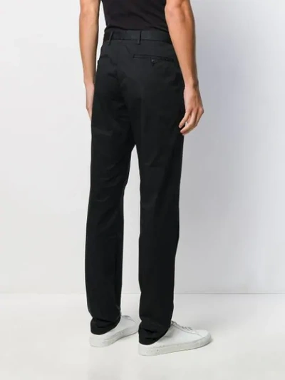 Shop Z Zegna Straight-leg Tailored Trousers In Black