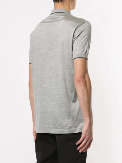 Shop Dolce & Gabbana Collar Short-sleeve T-shirt In Grey