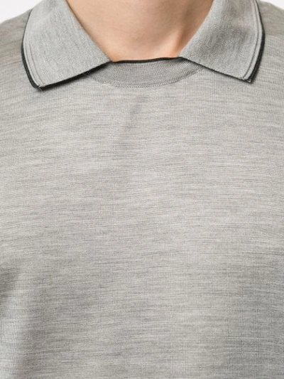 Shop Dolce & Gabbana Collar Short-sleeve T-shirt In Grey
