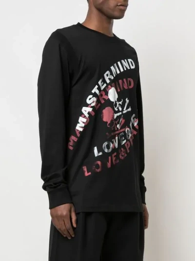 MASTERMIND JAPAN SKULL PRINT LONGSLEEVED T-SHIRT 