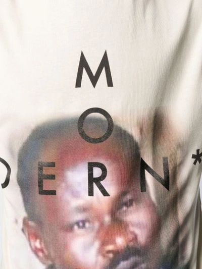 Shop A-cold-wall* Modern Print Crew Neck T-shirt In Neutrals