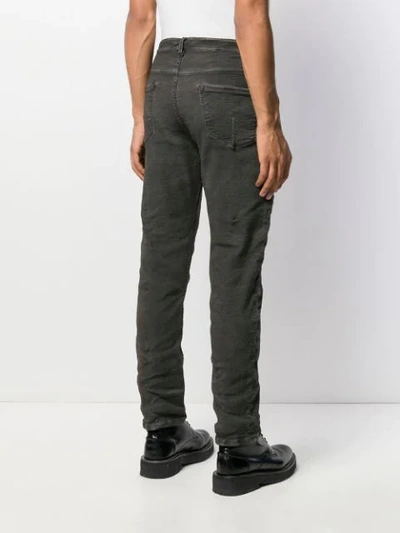 Shop Poème Bohèmien Slim-fit Trousers In Grey