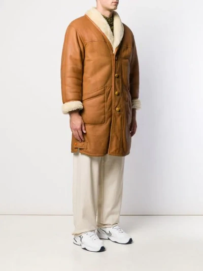 Pre-owned A.n.g.e.l.o. Vintage Cult '1980s Oversized Coat In Neutrals