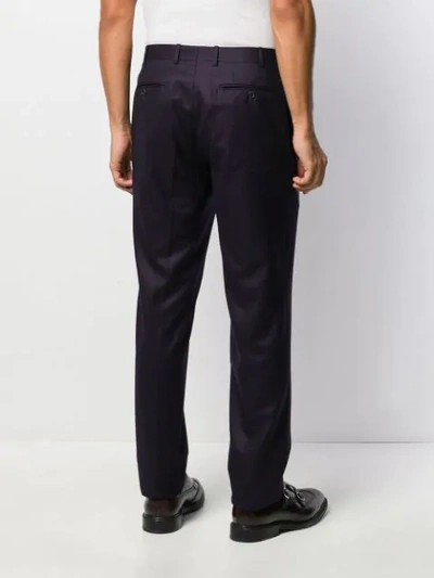 Shop Canali Formal Suit Trousers In Purple