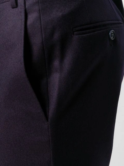 Shop Canali Formal Suit Trousers In Purple
