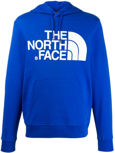 North Face Standard Logo Hoodie Blue 