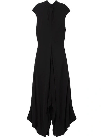Shop Proenza Schouler Crepe Mock Neck Dress In Black
