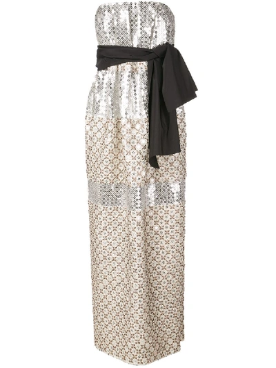 Shop Carolina Herrera Kleid Mit Schleifen In White