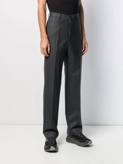 Shop Cobra Sc Pinstripe Classic Trousers In Grey