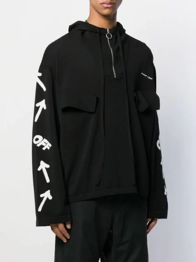 Shop Off-white Kapuzenpullover Mit Logo In Black