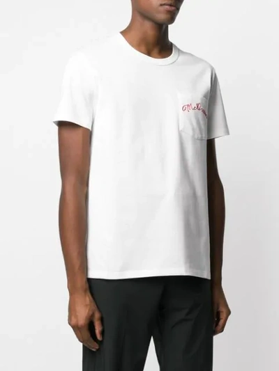 Shop Alexander Mcqueen Mcqueen Embroidered T-shirt In White