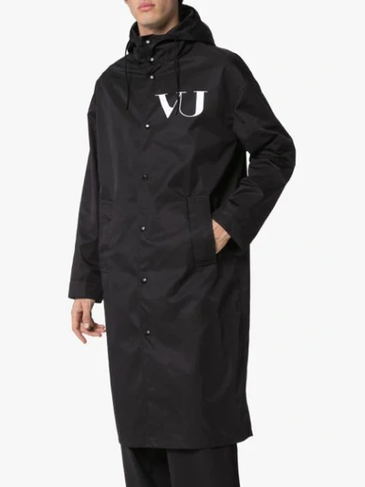 Shop Valentino X Undercover Ufo Print Coat In Black