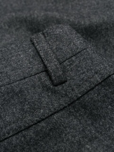 Shop Corneliani Plain Straight Trousers In Grey
