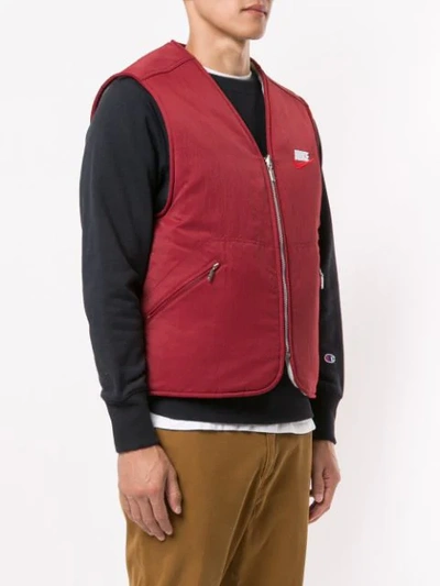 Supreme X Nike Reversible Sherpa Vest In Red | ModeSens