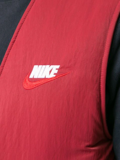 Shop Supreme X Nike Reversible Sherpa Vest In Red
