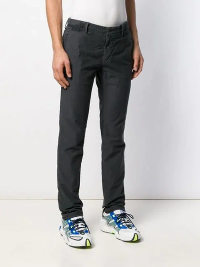 Shop Incotex Slim-fit Chino Trousers In Grey