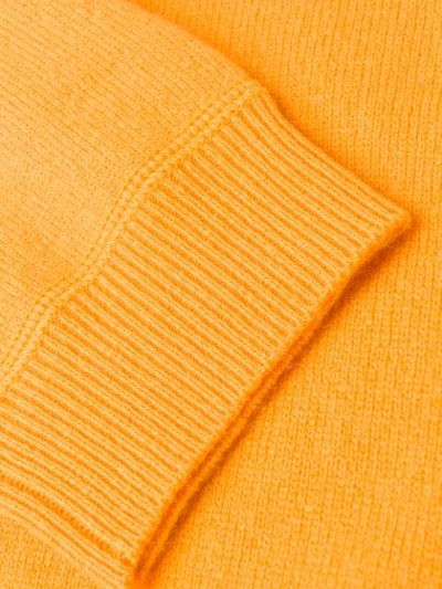 Shop Laneus Crew Neck Jumper In Orange