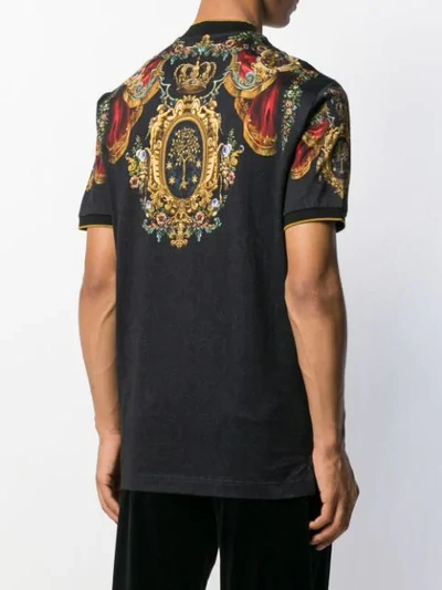 Shop Dolce & Gabbana Heraldic Printed T-shirt In Black
