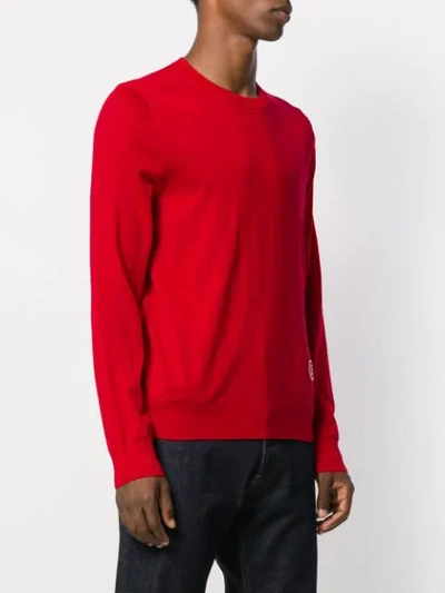Shop Gucci Gg Patch Jumper In Red