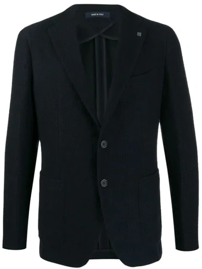 Shop Tagliatore Single Breasted Jacket In Blue