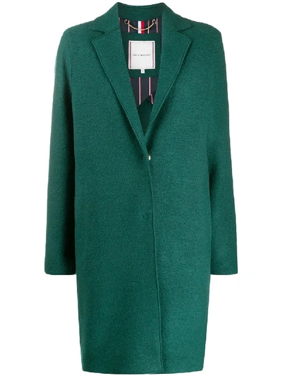 Shop Tommy Hilfiger Boiled Wool Coat In Green