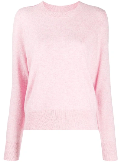 Shop Tommy Hilfiger Crew Neck Fine Knit Jumper In Pink