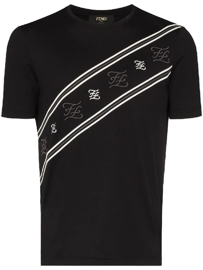 Shop Fendi Karligraphy T-shirt In 黑色