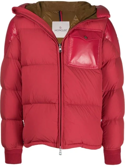 Shop Moncler Eloy Quilted Jacket In Red