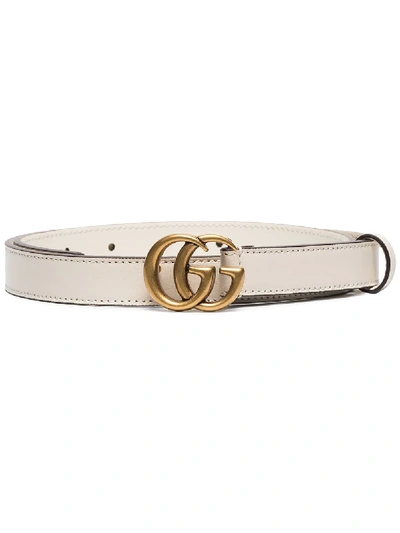 Shop Gucci Gg Marmont Belt In White