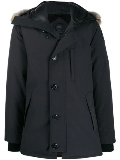 Shop Canada Goose Padded Parka Coat In 67 Navy