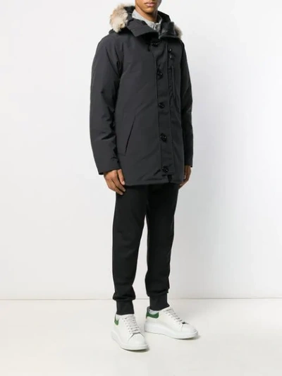 Shop Canada Goose Padded Parka Coat In 67 Navy