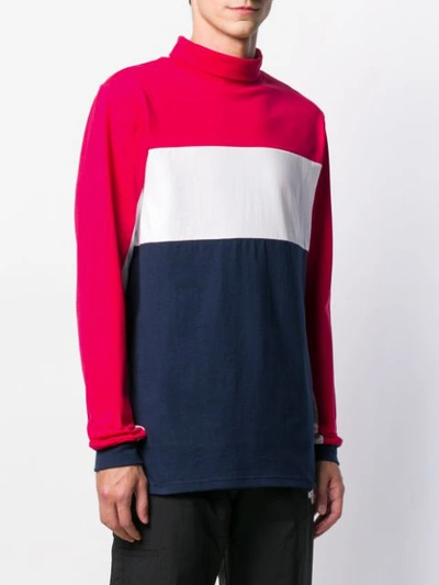 Shop Fila Stripe Roll Neck Top In Red