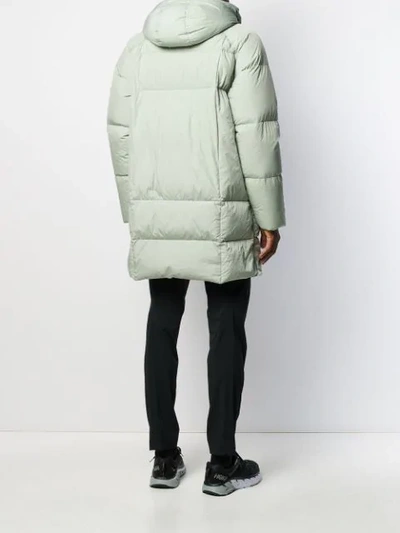 Shop Stone Island Quilted Down Parka In V0064 Green