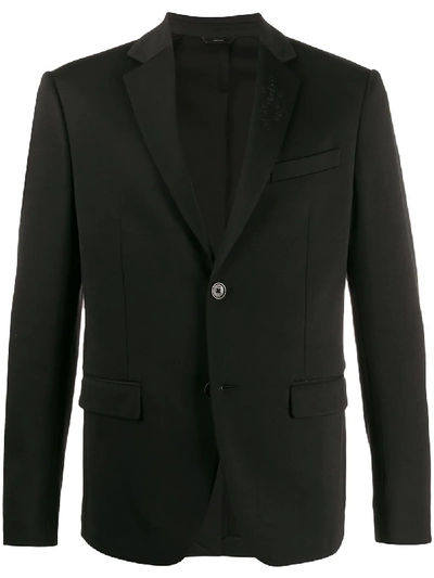 Shop Fendi Deconstructed Slim-fit Blazer In Black