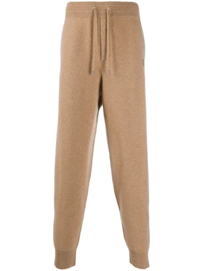 Shop Burberry Drawstring Track Pants In Neutrals