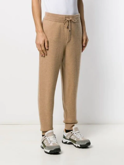 Shop Burberry Drawstring Track Pants In Neutrals